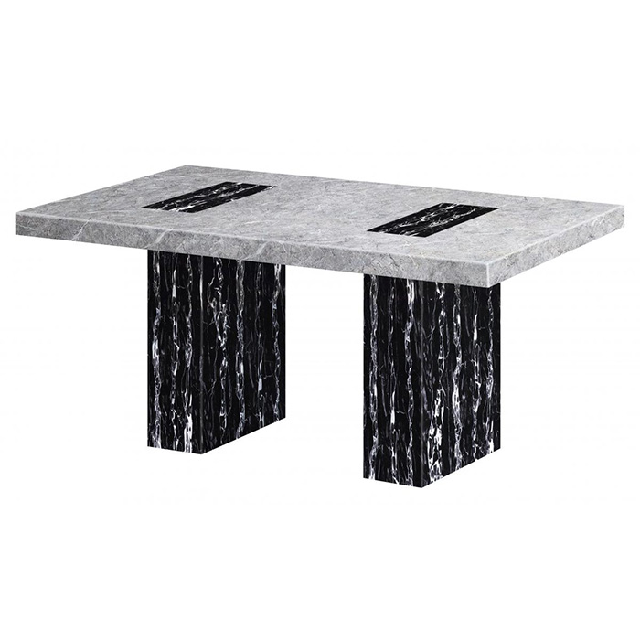Lotus Marble Dining Table Natural Stone with Lacquer Finish